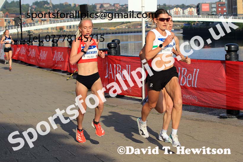 The 2023 UK Athletics Womens 5k Road Race Champs., Newcastle Quayside.  Photo: David T. Hewitson/Sports for All Pics